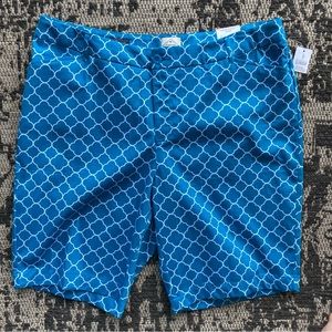 NWT St. John's Bay Bermudas Size 22W in Monaco Blue Combo